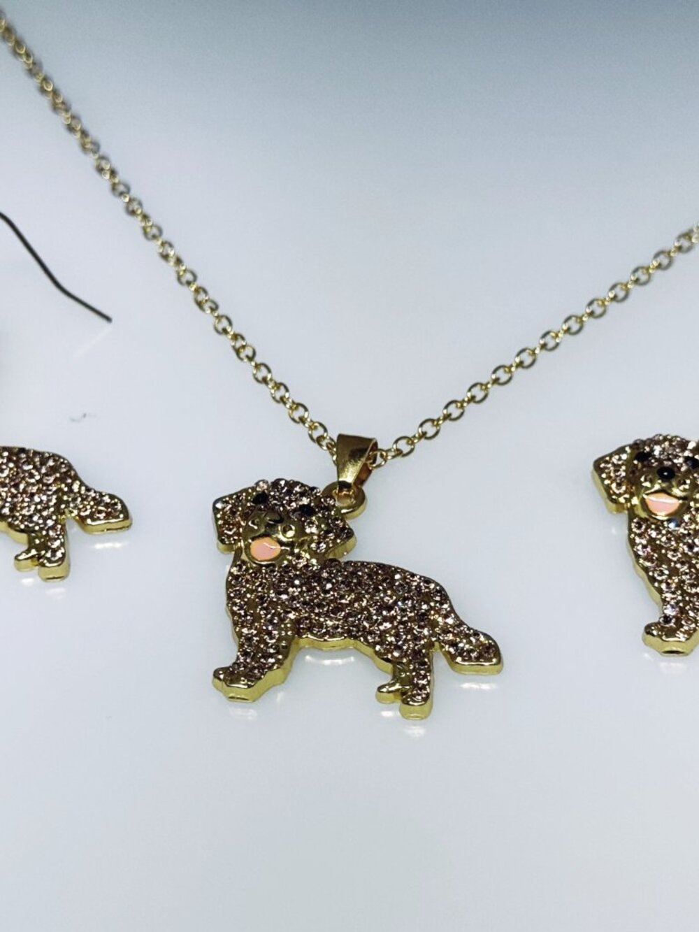 Jewelry set, Golden Retriever, earrings and necklace - Picture 2 of 8